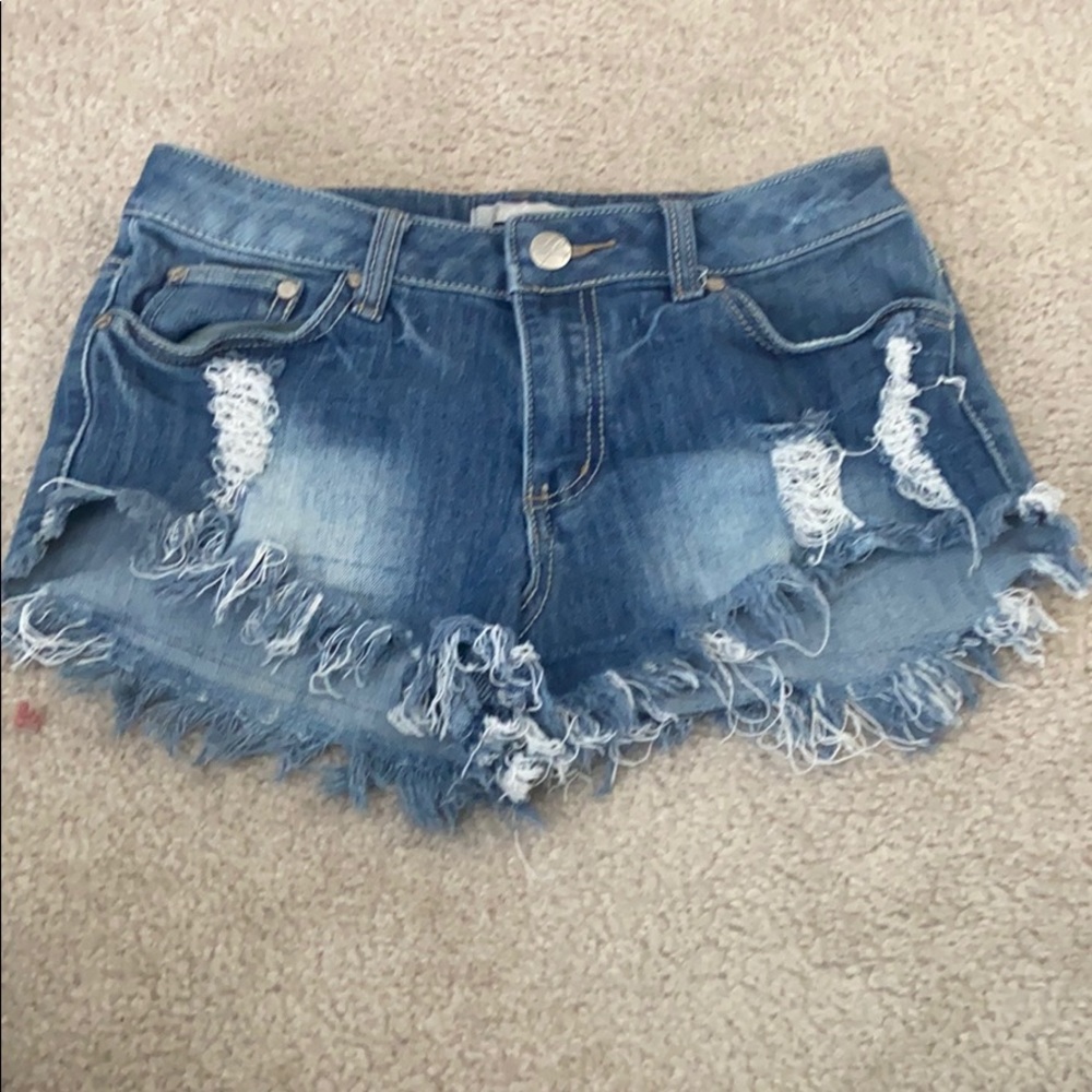 Frayed Jean Shorts